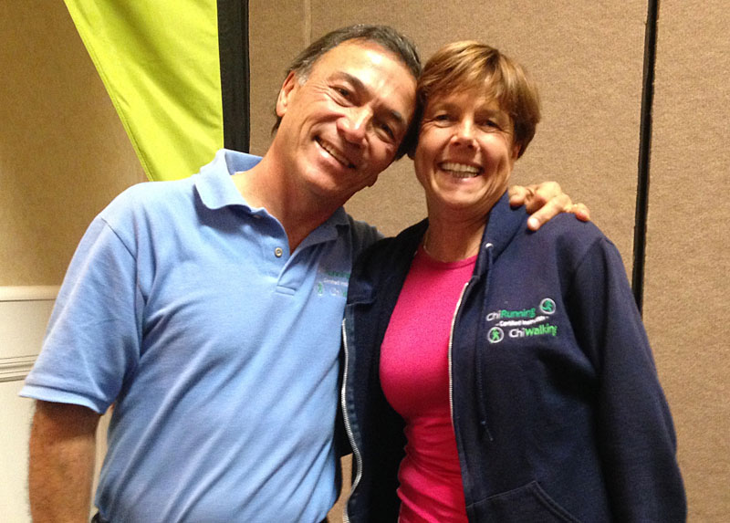 Angela with Danny Dreyer, the founder of ChiRunning and ChiWalking