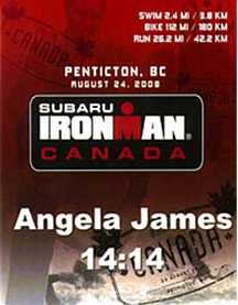 Angela James Ironman, Penticton, 2008